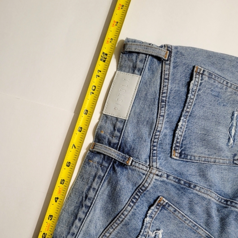 PISTOLA Blue High Rise Distressed Jeans - Picture 9 of 15